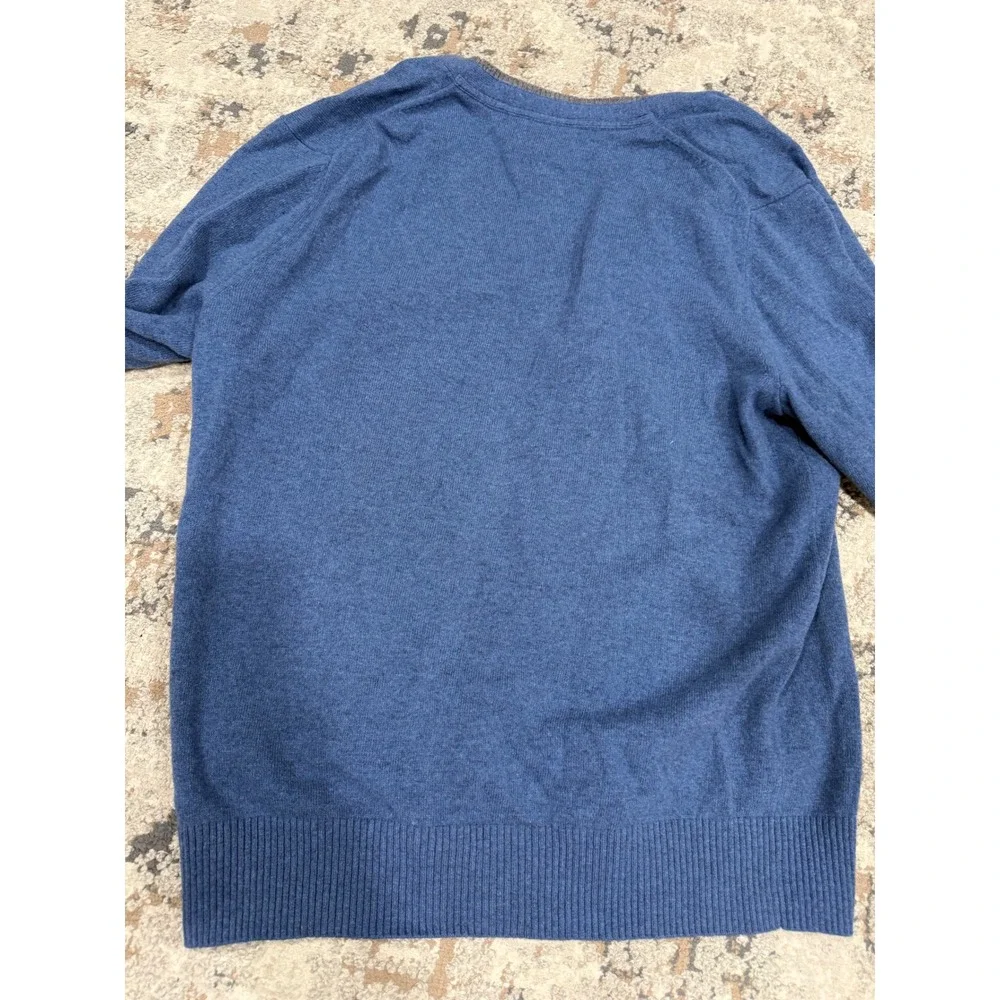 Banana Republic Mens Blue Italian Yarn Button Front Cardigan Sweater Medium